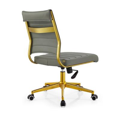 China Rotation Custom Design Aluminum Ergonomic Armless Office Chairs for sale