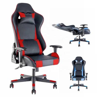 China Silla Gamer Pu Leather Gaming Chair Ergonomic Rotation Black Gray Large for sale