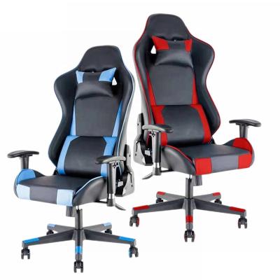 China Cheap Swivel Adjustable Gaming Chair Black And Spinning Red for sale