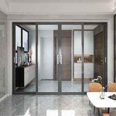 China Modern design windproof aluminum glass lift and slide sliding house doors roll up proof high quality interior sliding doors for sale