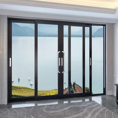 China Sound Insulation 100% Raw Aluminum Alloy Aluminum Alloy Standard Automatic Glass Automatic Sliding Door Soundproof Sliding Door for sale