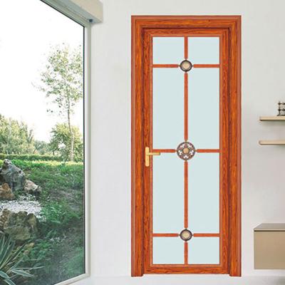 China Contemporary Design Wholesale Aluminum Glass Swing Door Double Casement Glass Doors For Bathroom for sale