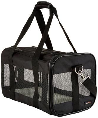 China Sustainable Soft-sided Pet Travel Carrier With Fleece Pad Fashion Shoulder Tote Dog Travel Bag for sale