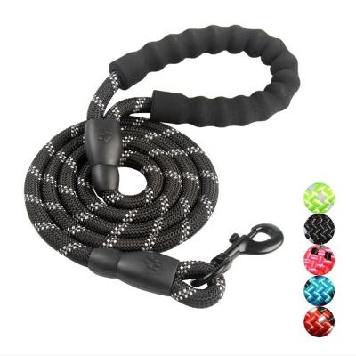 China Durable Thoughtful Nylon Braided Dog Lead Bungee Leash Durable 5FT Climbing Training Walking Walking Pull Padded Handle for sale