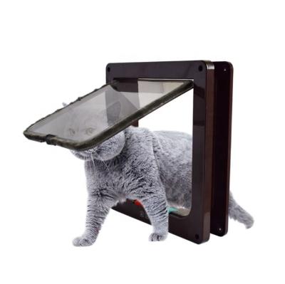 China Sustainable Smart Control Cat Door With 4-Way Rotary Lock For Sliding Pet Egress Door Glass Window for sale