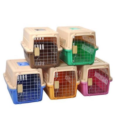 China Wholesale Viable Durable Carry Cage Portable Plastic Travel Airline Pet Box Outdoor Pet Cage Carrier for sale