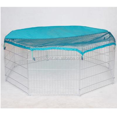 China Viable Dog Kennel Fence Panel Metal Pet Fence with Mesh Cover for sale