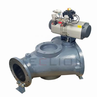 China Wear Resistant Pendulum Diverter Valve 3 Way DN50-DN400 for sale