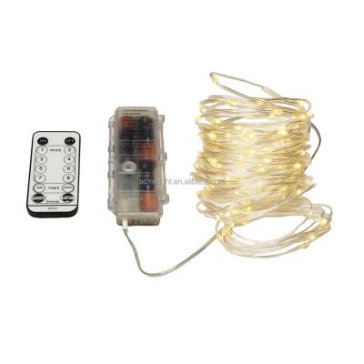 China 8 Functions 5 Meters Fairy LED Lights IR Battery Operated Remote PVC Cable Wire IP44 Waterproof for sale