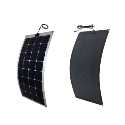 China 10A 120w light weight semi flexible solar panel for sale