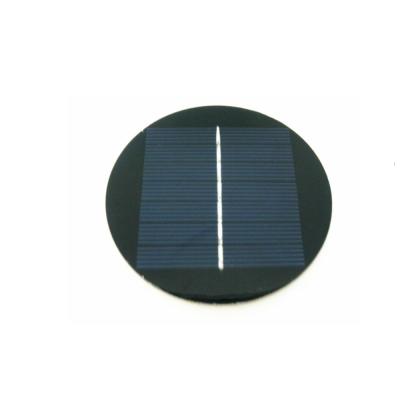 China Dia 104mm 2.5v 190mA Small Polycrystalline Silicon Round Solar Panel for sale