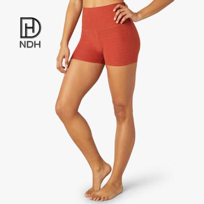 China Breathable Women Marle Stretch Workout Yoga Biker Shorts High Waisted With Pockets Inner Four Way Stretch Durable Shorts for sale