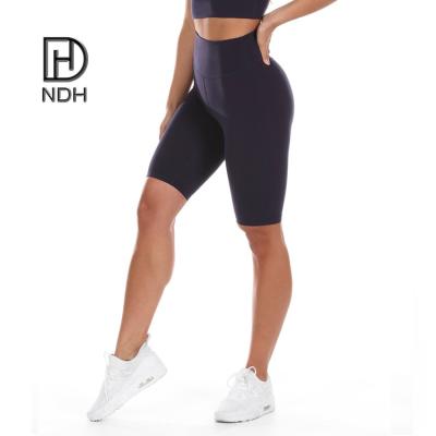 China Lady Breathable Bike Shorts Compression Wear High Waisted With Inside Pockets Recycle Nylon Durable Shorts for sale