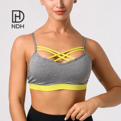 China New Arrival Breathable Exercise Bra Hugged Feel Sports Bra Manufacturer Supply Recycle Polyester Sports Bra for sale