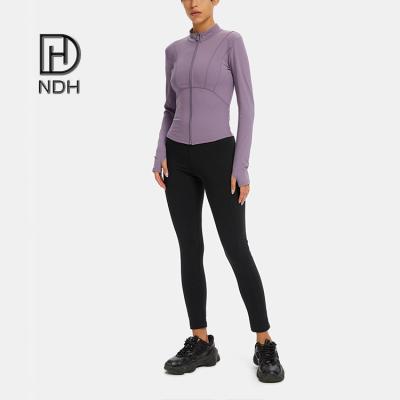 China Breathable Fitness Recycle Spandex Gym Workout Yoga Tops Eco Friendly Material Yoga Clothing Jacket For Sports for sale