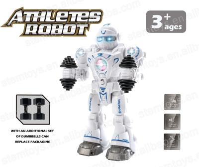 China Toy Athletes Battery Operated Robot With Light Music Sports Actions Rod Sale Gift The Best Educational Robot Toys For Children for sale