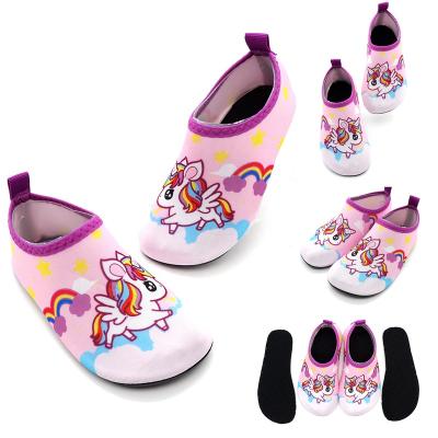 China Kids Anti-skid Water Shoes Aqua Socks Barefoot Shoes For Quick Dry Barefoot Water Sports Print Aqua Socks for sale