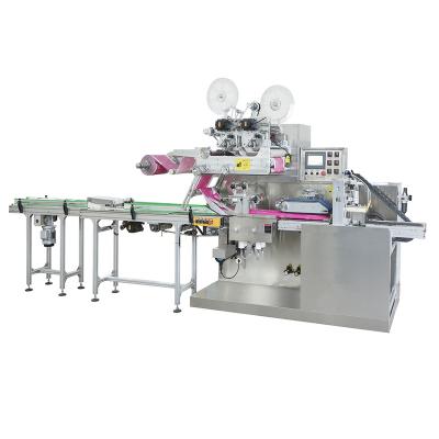 China The main engine adopts famous brand--MITSUBISHI. High Speed ​​Horizontal Wet Tissue Packaging Machine For Wet Wipes for sale