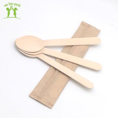 China Disposable Eco-Friendly 160 Mm Biodegradable Ancient Wooden Spoon for sale