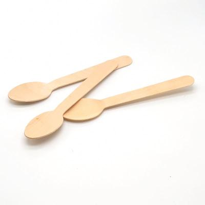 China 100% Biodegradable Natural Color Wooden Cutlery Spoon With Very Quick Response for sale