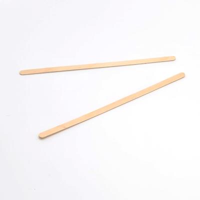 China Natural Eco-friendly Biodegradable Disposable Tea Coffee Sticks Biodegradable Wooden Stirrers 110*5*1mm for sale