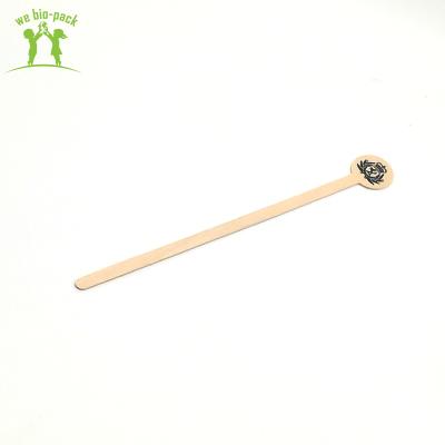 China Biodegradable Wood Tea Coffee Stirrers Eco-friendly Long Wooden Sticks 180*5*1mm Natural Biodegradable for sale