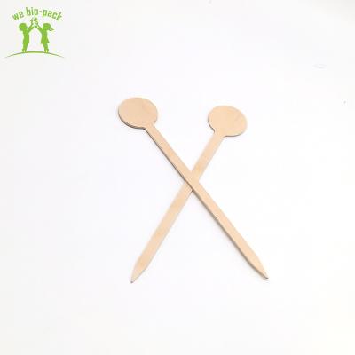 China Smooth High Quality Wooden Tea Coffee Stirrers 150*5*1mm Eco-friendly Sustainable With Small Pointed Coffee Stick for sale