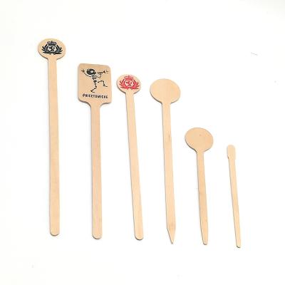 China High Quality Sustainable Disposable 110*5*1mm Coffee Stick Eco - Friendly Wooden Tea Stirrers for sale