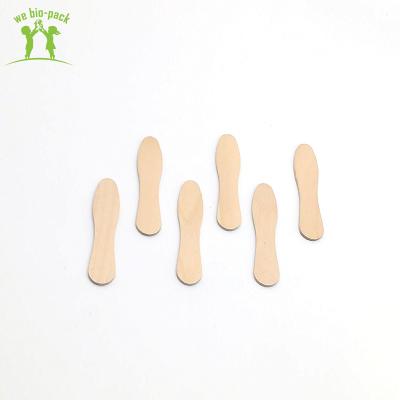 China High Quality Biodegradable Wooden 60mm Disposable Wooden Ice Cream Spoon Crafts Cheap Sticks for sale