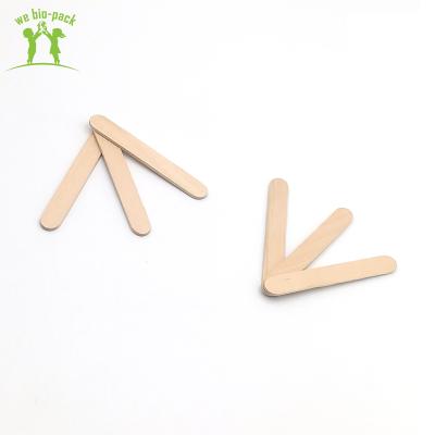 China Biodegradable 65mm Disposable Wooden Ice Cream Spoon Wooden Ice Cream Spoon Sticks for sale