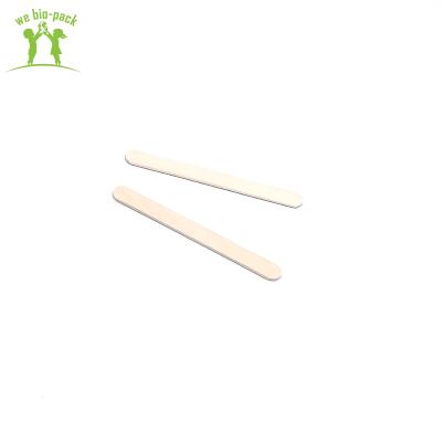 China Smooth Safe Cheap Wooden Environmental Disposable Wooden Ice Cream Spoon Sticks 95mm for sale