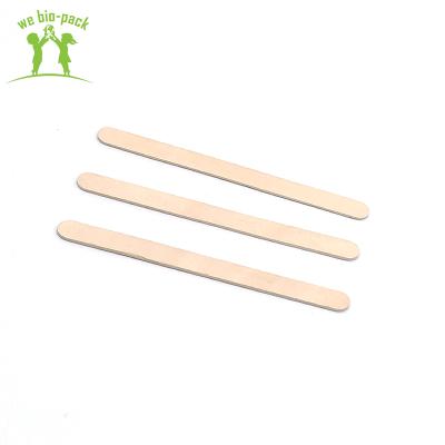 China High Quality Wooden Birch Ice Cream Spoon Sticks 125mm Wooden Viable for sale