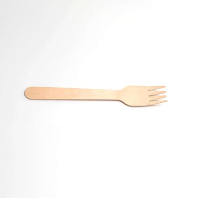 China 140mm ECO-FRIENDLY BBQ Fork Food Grade Tableware Steak Fruit Fork Wooden Material Non-selected 75% quality 25% ab wastage for sale