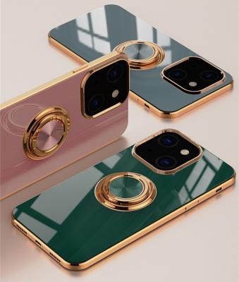 China Shockproof for iphone xs max ring holder cell phone case electroplating, for phone covers case iphone 13 for sale