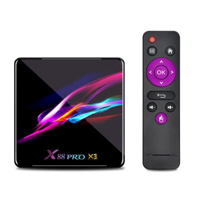 China OEM/ODM Android 9.0 TV Pro x3 4k HD S905X3 Smart Box x88 4G 128G Quad Core TV Receiver UDP 8K FHD 2021 Set Top Box for sale