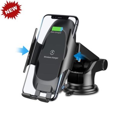 China Mobile Phone Support Radio Charging Magnetic Car Smart Wireless Charger Sensor Car Mobile Phone Holder Fast Charging Mount for sale