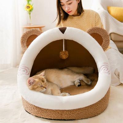 China Hot sales large cat's house With Play Drop Ball Cutie Pet house Mechanical Wash zu verkaufen