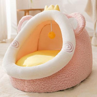 中国 Popular Removable Cartoon Pet House Waterproof With Play Ball Mechanical Wash 販売のため