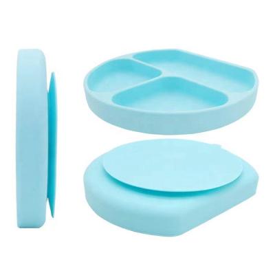 中国 Baby Feeding Silicone Table Ware Kids Tableware Bpa Free Suction Beneth 販売のため