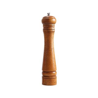 China Adjustable Pepper spice mill 10inch manual Wood Salt and Pepper Grinder for sale