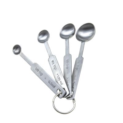 中国 4 Piece Food grade Stainless Steel Metal Measuring Spoons Set coffee spoon 販売のため