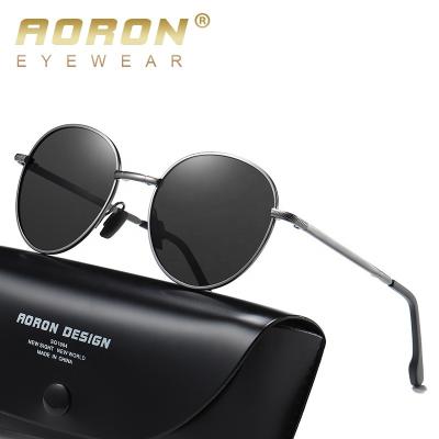 China Fashion Aoron Sunglasses Women TAC Polarized Sunglasses Retro Circle Brand 2022 Design Men's Folding Folding Sunglasses Women A614 for sale