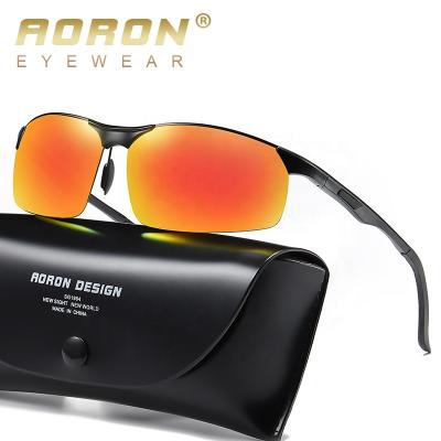 China High Quality Aoron Semi Rimless Frame UV400 Frame Sports Sun Glasses Photochromic Men Sun Glass Sunglasses Aoron Photochromic Cycling Sunglasses OEM 8034 for sale