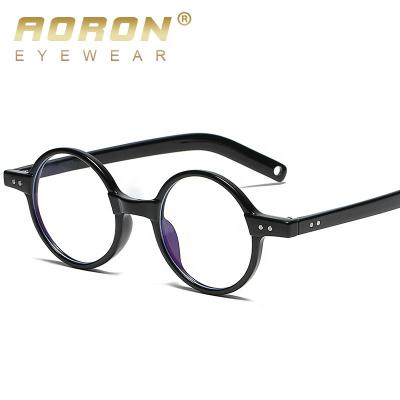 China TR90 Aoron Small Ultralight Round Frame Clear Ladies Logo Computer Eyeglasses Custom 2067 Glass Reading Glass for sale