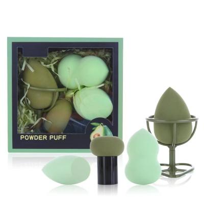 China Hydrophilic Avocado Powder Blast Set Beauty Egg Set Water Drop Squash Mushroom Powder Blast Beauty Egg Non-latex for sale