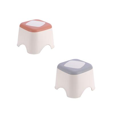 China Light weight and modern durable thickened non-slip minimalist stackable colorful children's plastic stool for sale