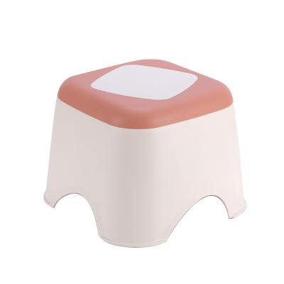 China Modern factory selling stylish simplicity thickened quality non-slip children's colorful plastic stool for sale