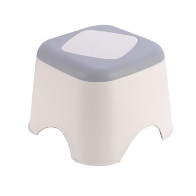 China Modern Small Light Weight And Durable Thickened Four Corner Stackable Plastic Stool Antiskid for sale