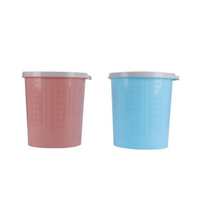 China Sustainable Wholesale Indoor Plastic Bathroom Trash Can Desktop Small Plastic Trash Cans for sale