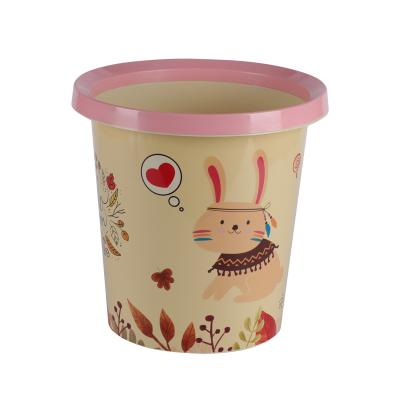 China Household Fashionable Simple Vertical Paper Basket Plastic Desktop Trash Can Trash Can Without Lid for sale